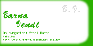 barna vendl business card